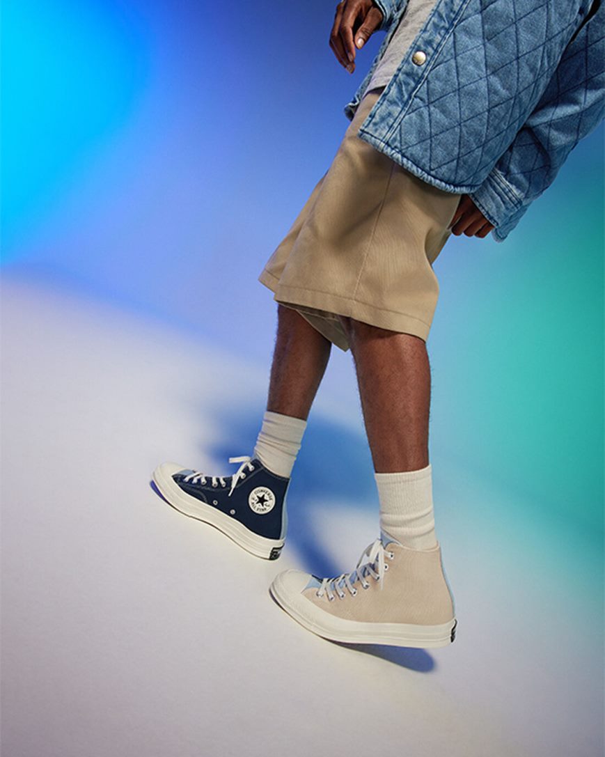 Men's Converse Chuck 70 Tri-Panel High Top Shoes Navy | AU 4105CB